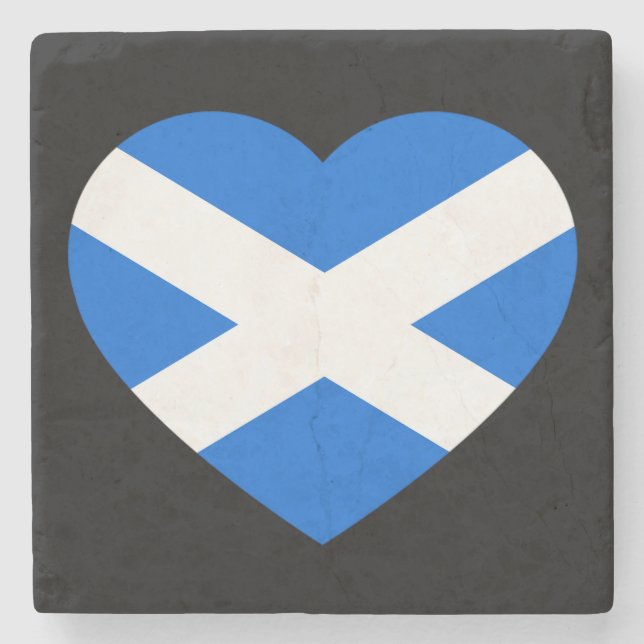 Porta-copo De Pedra Escocesa de Heartflag (Frente)