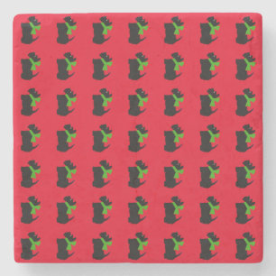 Porta-copo De Pedra Escócia Terrier Felry Natal