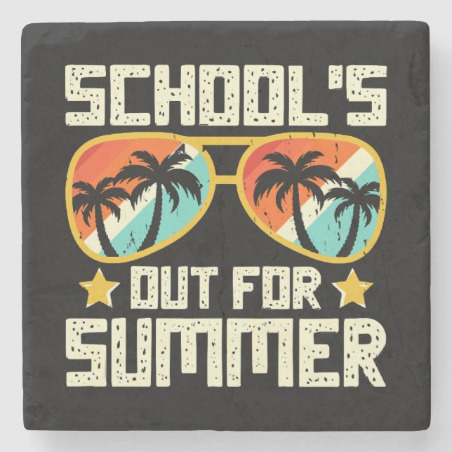 Porta-copo De Pedra Escola Fechada Para o Verão (Frente)