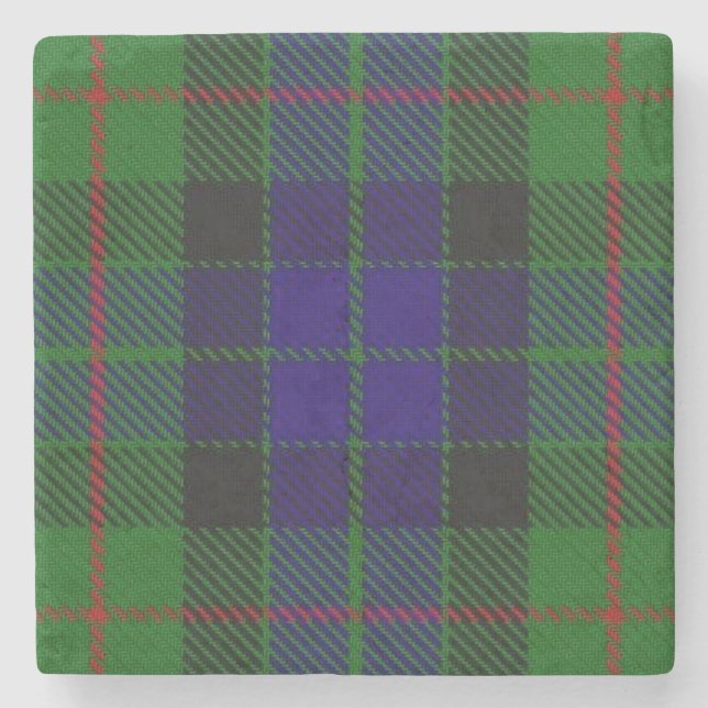 Porta-copo De Pedra Escots Tavern Clan Gunn Tartan (Frente)