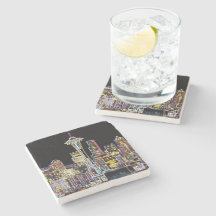 Escuro seja a noite - Luminoso Seattle Skyline