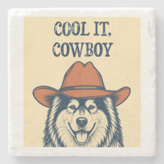 Porta-copo De Pedra "Esfrie, Cowboy"