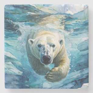 Porta-copo De Pedra Espelhamento Ártico: O Monarca Nadador