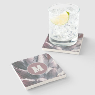 Porta-copo De Pedra Espiques de abacaxi pintados com prata abstrato ún