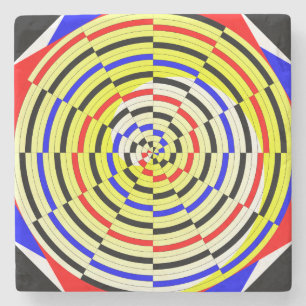 Porta-copo De Pedra Espirais amarelos de Kenneth Yoncich