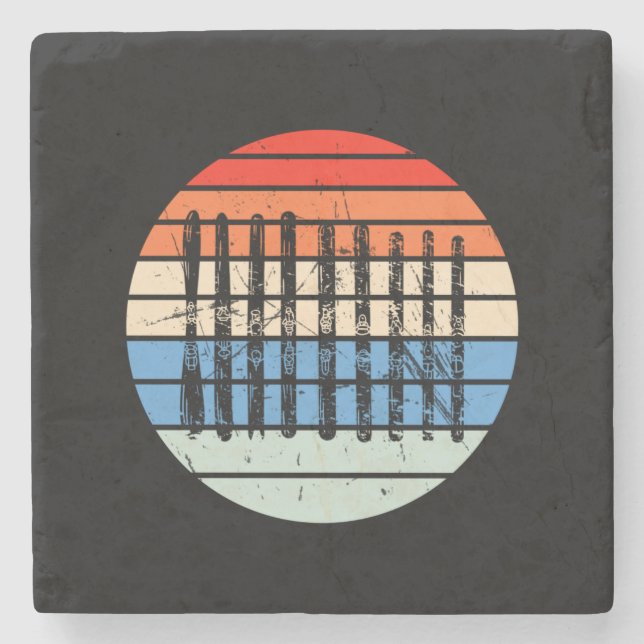 Porta-copo De Pedra Esqui - Coleção de Conselhos de Esqui (Frente)