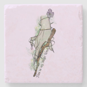 Porta-copo De Pedra Esta É A Minha Mão Mágica - Mão De Bruxa Gótica