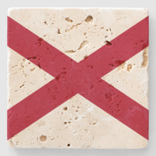 Porta-copo De Pedra Estado da bandeira do Alabama