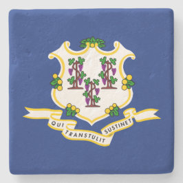 Porta-copo De Pedra Estado de bandeira do Connecticut