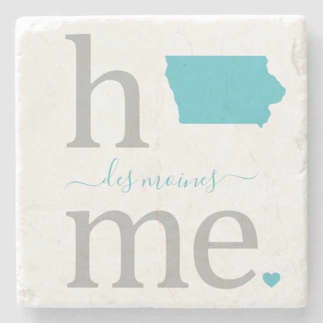 Porta-copo De Pedra Estado de Iowa Stone Porta copos (Frente)