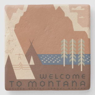 Porta-copo De Pedra Estado de Montana: Tribos Indígenas, Montanhas, Pr