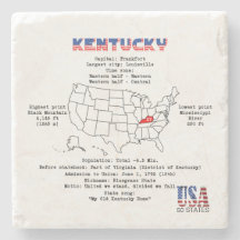 Estado do Kentucky americano em um mapa e informaç