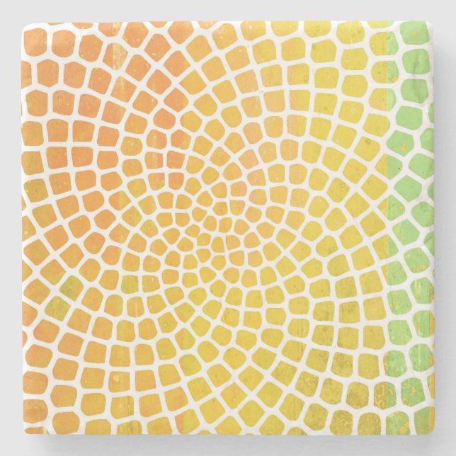 Porta-copo De Pedra Estallido Amarelo  (Frente)