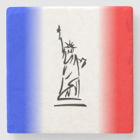 Estátua da Liberdade Faixa Vermelha Branca Azul