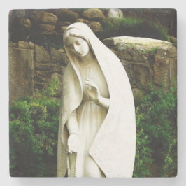 Porta-copo De Pedra Estátua da Virgem Maria