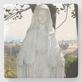 Porta-copo De Pedra Estátua da Virgem Maria