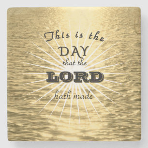 Porta-copo De Pedra Este é o dia Religious Stone Coaster
