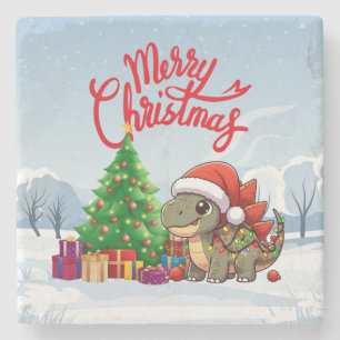 Porta-copo De Pedra Estegossauro de Natal de bebê bonito/caprichoso