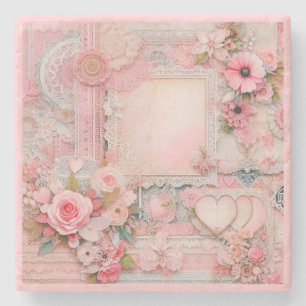 Porta-copo De Pedra Estilo do núcleo de algodão - Porta copos Floral e