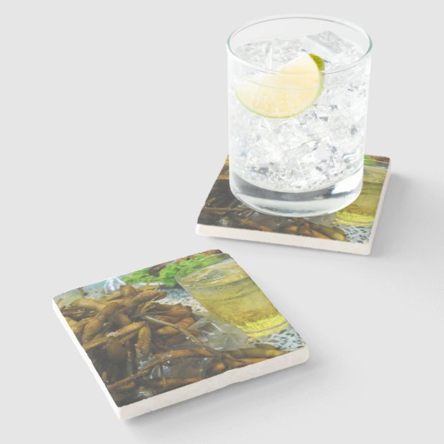 Porta-copo De Pedra Estilo Tailandês Edamame (Lateral)