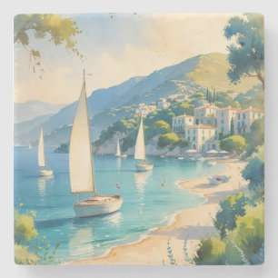 Porta-copo De Pedra Estilo Vintage Cote D'Azur Viagem francês