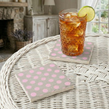 Estilo Vintage Rosa Bolinhas em Burlap