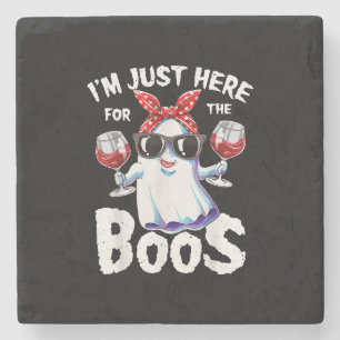Porta-copo De Pedra Estou aqui só para as mulheres do Boos Halloween