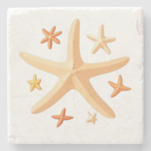 Porta-copo De Pedra Estrelas-do-mar e as Pequenas
