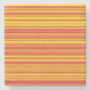 Porta-copo De Pedra Estrias Amarelas Vermelhas Laranja