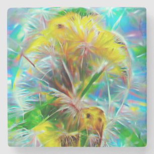 Porta-copo De Pedra Eteal Dandelions em Neon Dreamscape