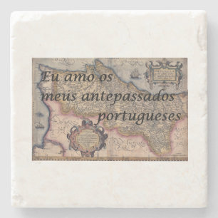 Porta-copo De Pedra Eu Amo Meus Ancestrais Portugueses Portas copos