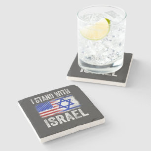 Porta-copo De Pedra Eu Apoio Israel