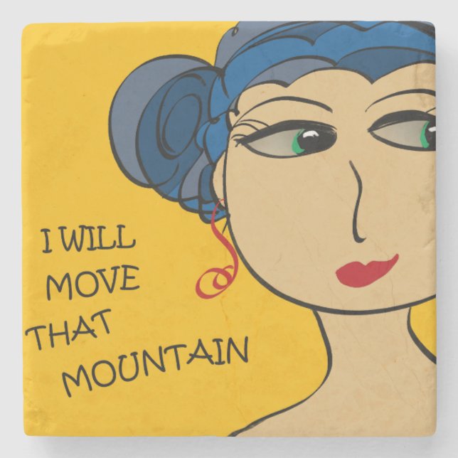 PORTA-COPO DE PEDRA EU MOVEREI ESSA MONTANHA (Frente)