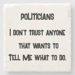 Porta-copo De Pedra Eu não confio