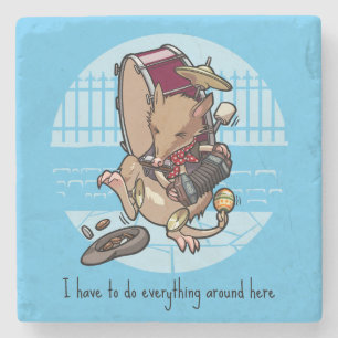 Porta-copo De Pedra Eu Tenho Que Fazer Tudo Por Aqui Banda de Um Homem