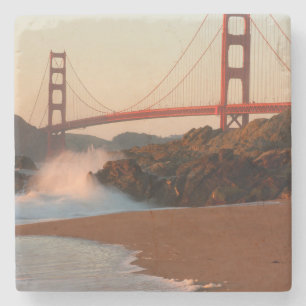 Porta-copo De Pedra EUA, Califórnia. Vista da Ponte Golden Gate