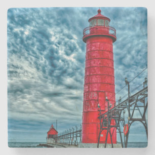Porta-copo De Pedra EUA, Grand Haven, Michigan, farol