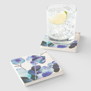 Porta-copo De Pedra Eucalyptus Gum deixa a aquarela