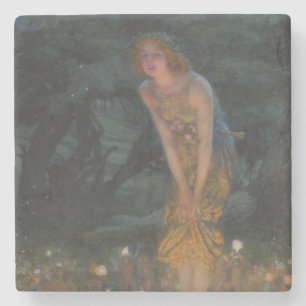 Porta-copo De Pedra Eva MidSummer (de Edward Robert Hughes)