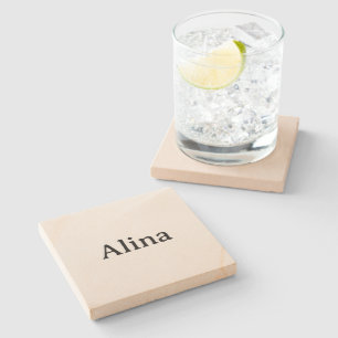 Porta-copo De Pedra excluir texto adicionar próprio design 4" x 4" Are