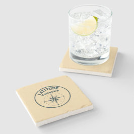 Porta-copo De Pedra Exploração Náutica do Latitude Desconhecido Vintag