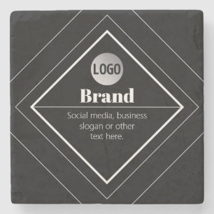 Porta-copo De Pedra Faça o Upload do Seu Logotipo e Design de Texto Pe
