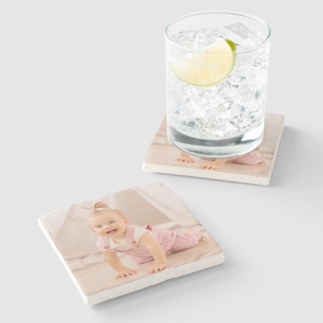 Porta-copo De Pedra Faça Sua Própria Foto Personalizada (Lateral)