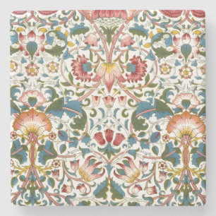 Porta-copo De Pedra Faiança botânica do design de Morris do vintage