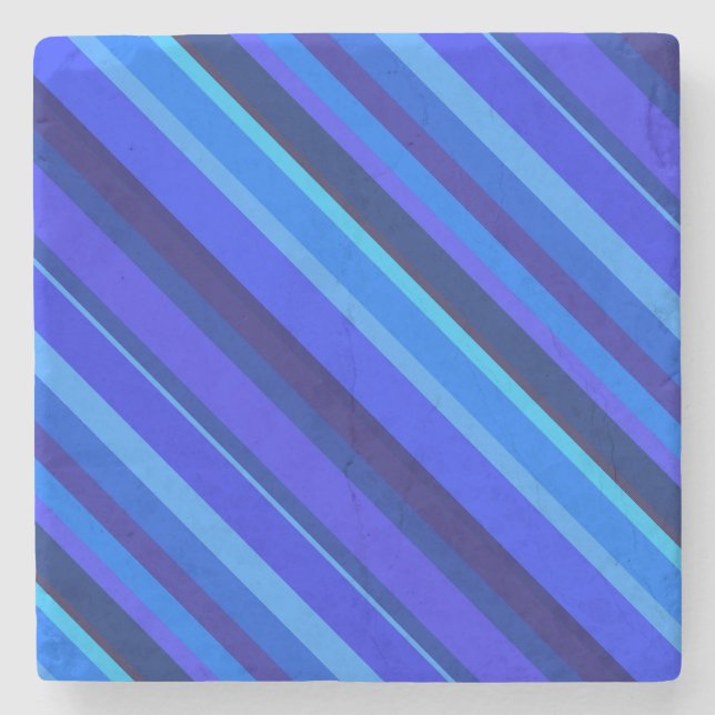 Porta-copo De Pedra Faixa diagonal azul (Frente)