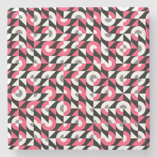 Porta-copo De Pedra Falha de Vintage: Padrão Geométrico de Abstrato