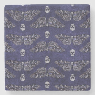 Porta-copo De Pedra Falln Deathshead Moth and Skulls