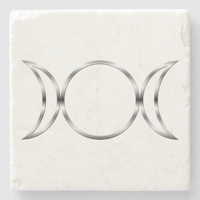 Porta-copo De Pedra Falln Pagan Triple Goddese Symbol (Frente)