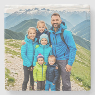 Porta-copo De Pedra Família de Fotografias Personalizada 1