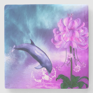 Porta-copo De Pedra Fantasy Dolphin